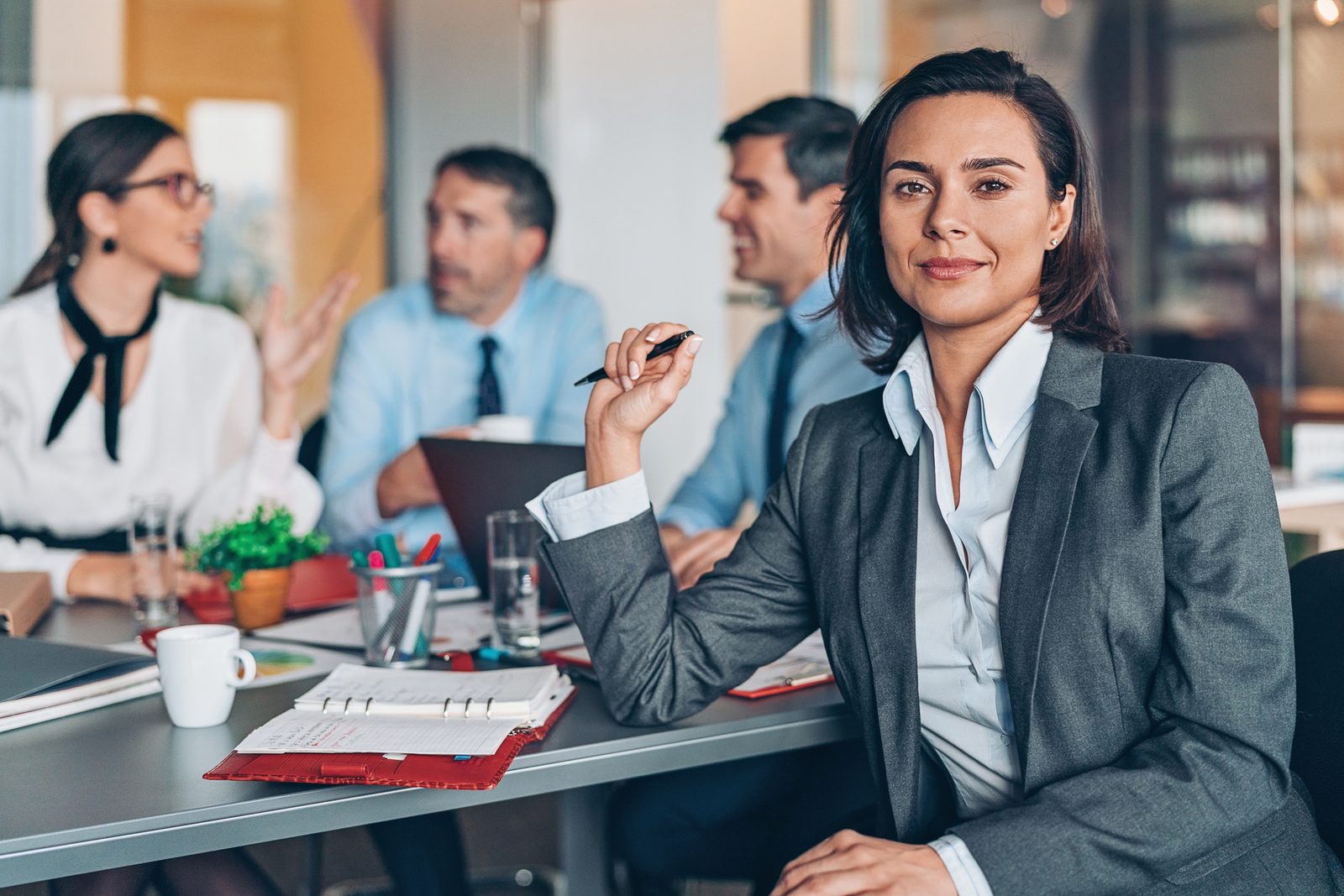 A confident corporate leader